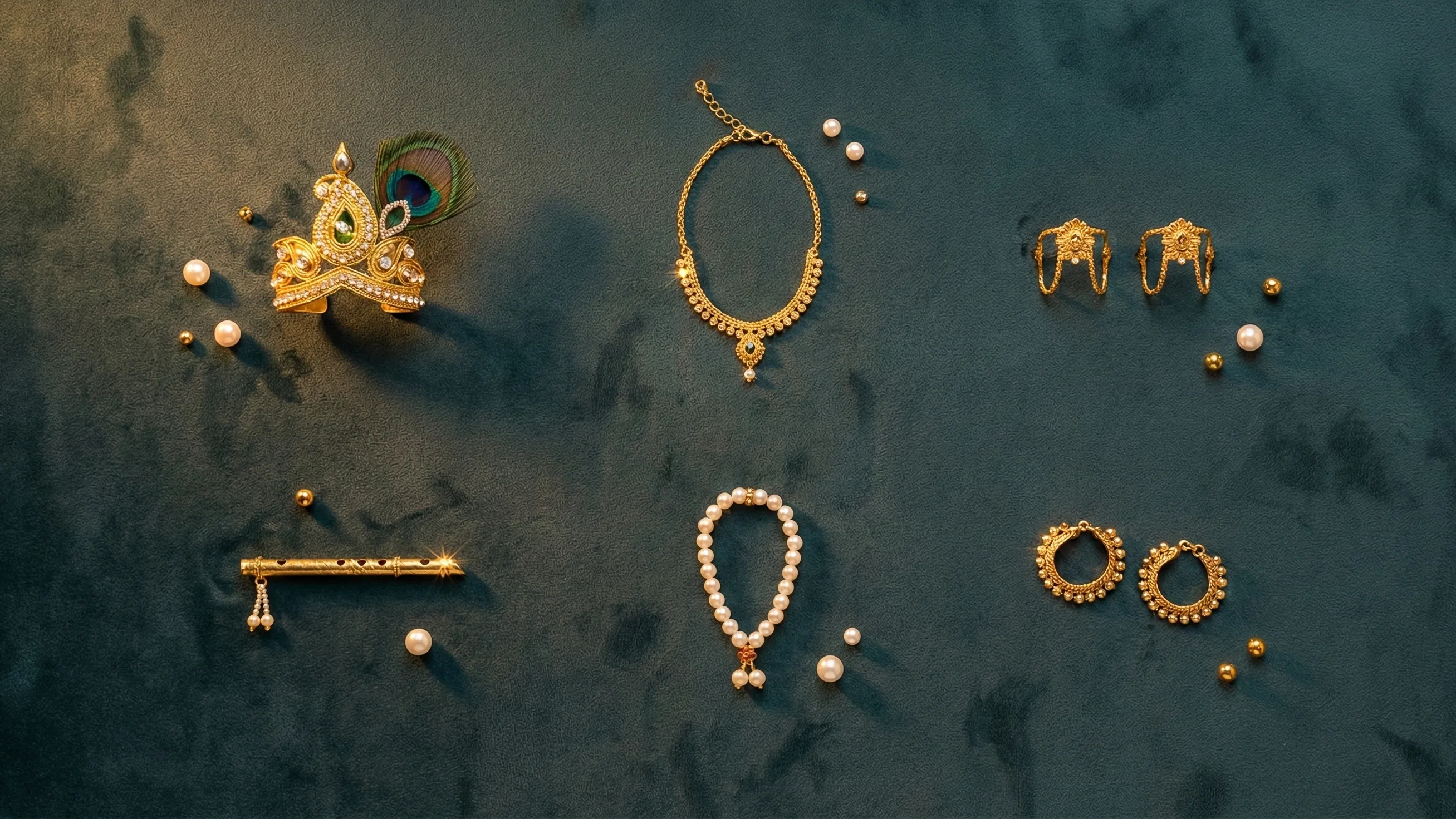 Jewellery Pairing Guide for Laddu Gopal: Mukut, Mala and More — Laddu Gopal poshak blog by Gopalji Fashion