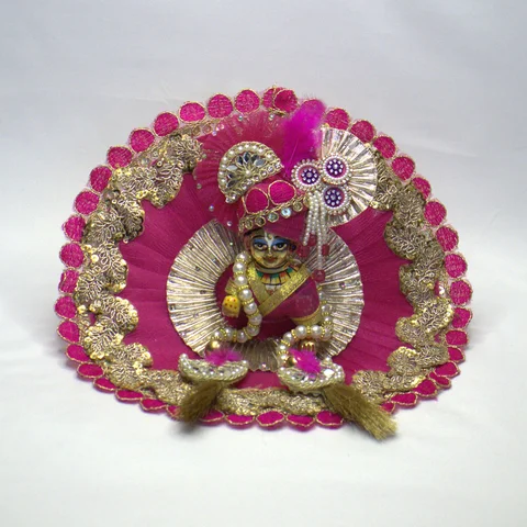 Magenta Net Fabric with Sequin Embellishments - Main