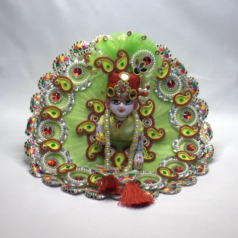 Net Green Shringar Krishna - Main